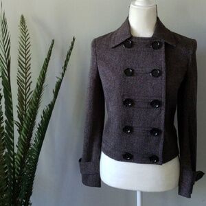 MICHAEL Michael Kors brown tweed double button jacket